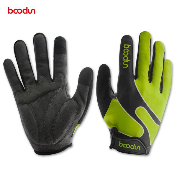 

boodun cycling gloves sponge pad long finger sports motorcycle gloves for bicycle mountain bike glove touch screen mtb gloves, Black