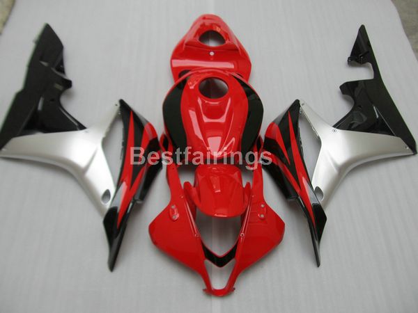 

injection mold fairings for honda cbr600rr 07 08 red silver black fairing kit cbr600rr 2007 2008 yt03