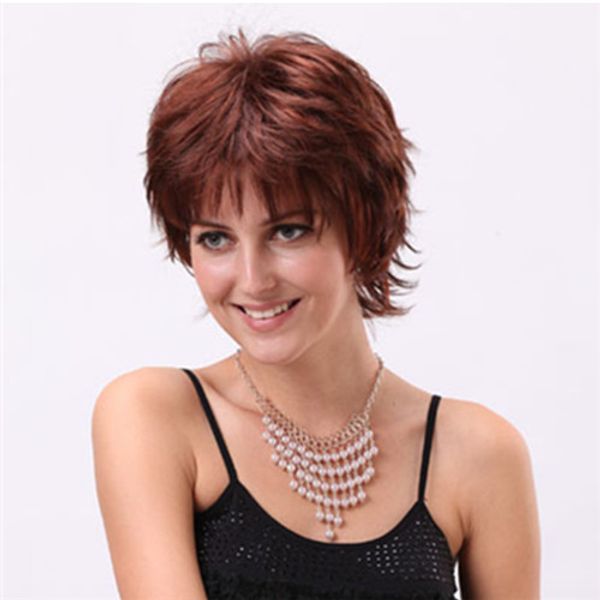 

короткий боб вьющиеся синтетические волосы парики сторона взрыва смешать коричневый парик для чернокожих женщин термостойкие, Black