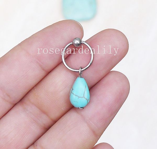 2019 New Handmade Turquoise Water Drop C Cartilage Earring Tragus Helix Piercing Cartilage Jewelry From Rosegardenlily 6 63 Dhgate Com