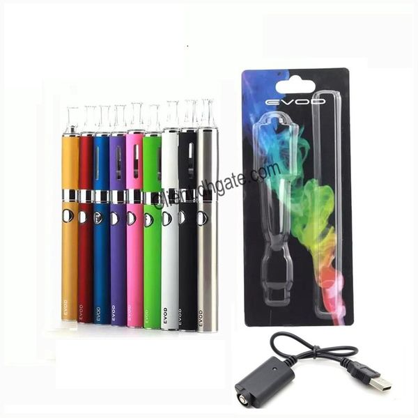 

EVOD MT3 Starter Kit Blister Packing MT3 Tank 1100mah 900mah 650mah EVOD Battery 510 Thread Free DHL Shipment