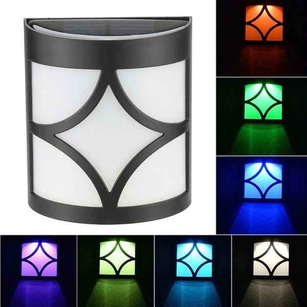 

rgb привело солнечный свет водонепроницаемый ip55 свет открытый свет путь коридор настенный светильник точечное освещение светодиодные солне