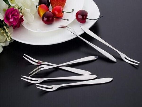 

новое прибытие из нержавеющей стали десерт торт фруктовые вилки посуда бытовая для партии столовые приборы