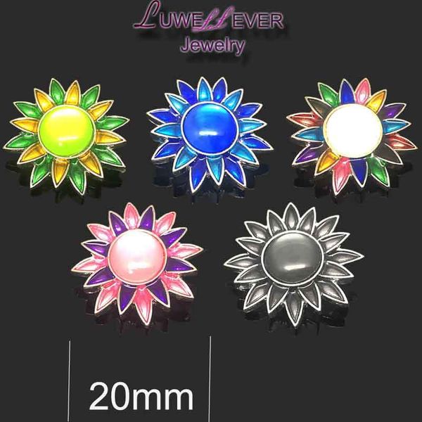 

flower w003 18mm 20mm rhinestone metal button for snap button bracelet necklace jewelry for women silver jewelry