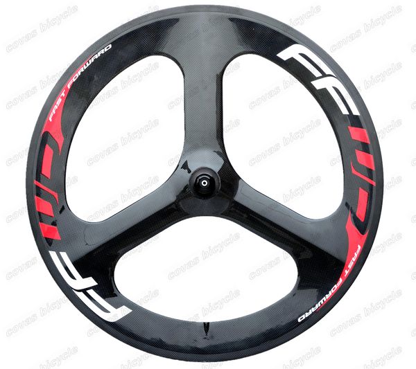 

fast forward 700c road bike tri-spoke carbon wheels 56mm clincher fixed gear wheel clincher for time/trial bike wheel