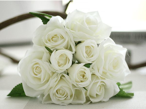 

Свадебный Букет Свадебные Цветы Поддельные Шелковая Роза Искусственный День Рож