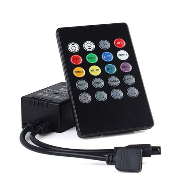 

20 keys led music controller ir remoteled wireless rgb controller dc 12v-24v for rgb 5050 3528 smd led strip
