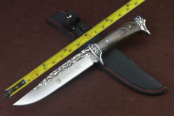 12'' New Wood handle 440C Blade Fixed Blade Survival Bowie Hunting Knife SA42
