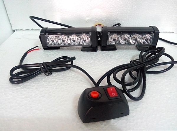 DC12V 2 Einheiten 4W LED-Notlichter für Auto-/LKW-Grill, Motorrad-Blitzwarnlicht für Polizei-Krankenwagen-Feuerwehrleute, wasserdicht, 2 Stück/1 Satz