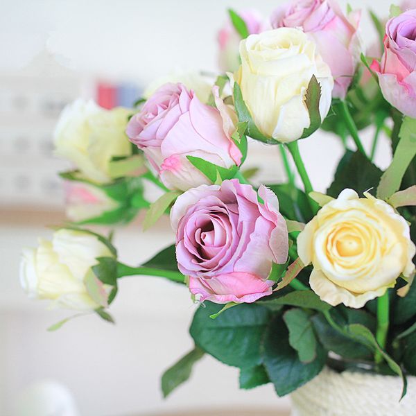 Acheter éperons Allemands Roses Artificielles Soie Amant Roses Fleur Cadeau Mariage Décoratif Fleurs Bouquet Salle Table Décoration De 2218 Du