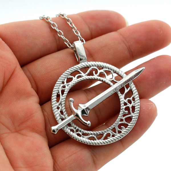 

darkmoon pendant - dark souls 3 - covenant dark souls necklace sword pendant, Silver
