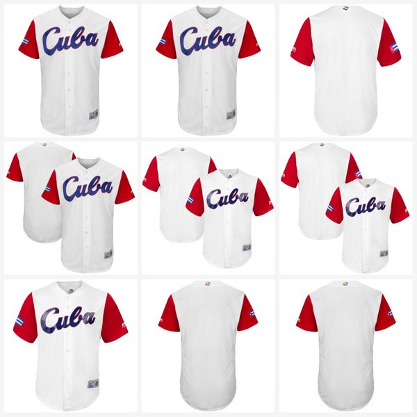 

Youth Cuba 2017 World Baseball Classic Jersey White Cool Base 100% Stiched Embroidery Logos Customized Baseball Team Jerseys Kids