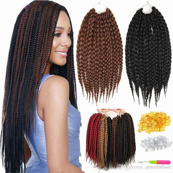 Crochet Box Braids Synthetic Hair Bulks Weave Crochet Braids Box