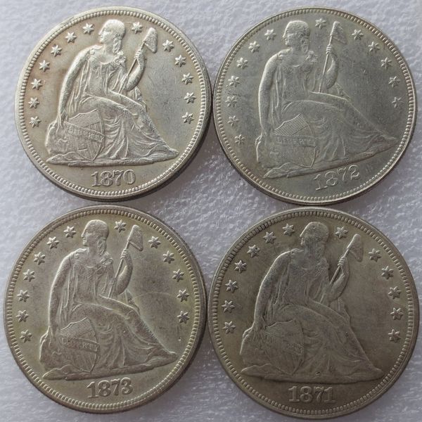 

Горячий продавать полный комплект (1870-1873) - CC 4 шт. сидячие Liberty Silver долларов один DPro