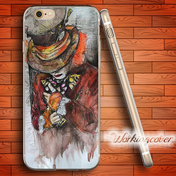 

coque the hatter soft clear tpu case for iphone 7 6 6s plus 5s se 5 5c 4s 4 case silicone cover
