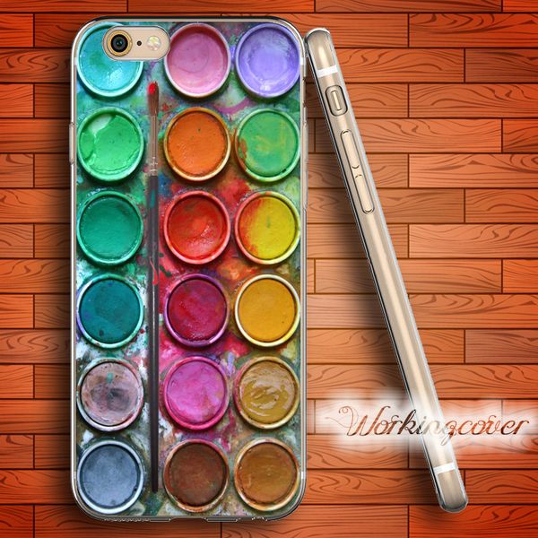 

coque color painting box soft clear tpu case for iphone 7 6 6s plus 5s se 5 5c 4s 4 case silicone cover