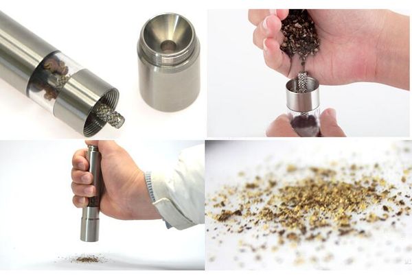 

new arrive 50pcs/lot stainless steel pepper grinder portable manual pepper muller seasoning grinding milling machine