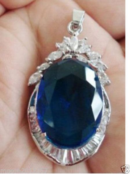 

Жемчуг и нефрит Тибетский серебряный ювелирные изделия изысканный синий турмалин танзанит ожерелье кулон