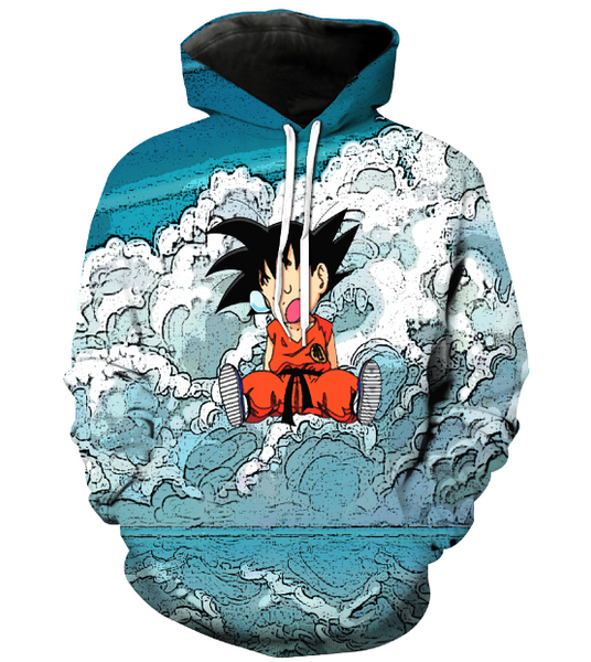 

новейшая мода женщины / мужчины классический dragon ball kid гоку harajuku стиль смешно 3d печати повседневная толстовки унисекс плюс размер, Black