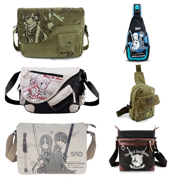 

wholesale- anime sword art online sao kirigaya asuna canvas messenger bag satchels shoulder bag sling pack cosplay