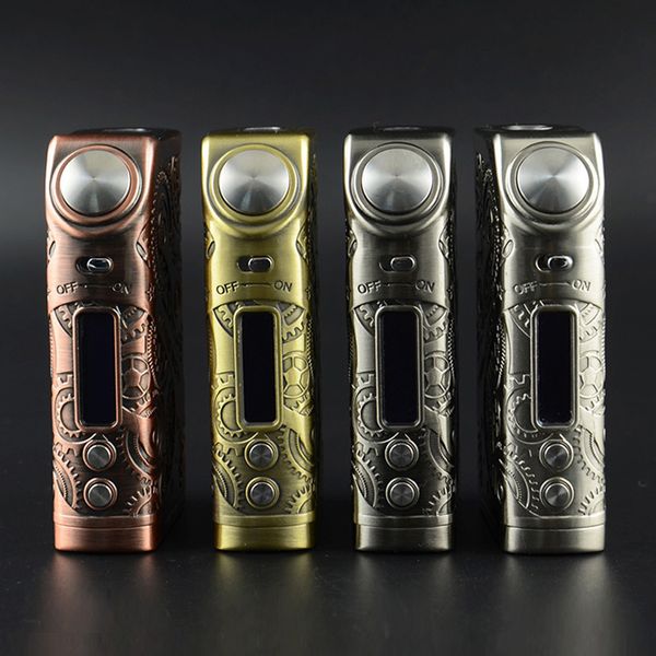 

Authentic Tesla Nano 120W TC Box Mod with OLED Display Zinc Alloy 4 Colors Steampunk Style Electronic Cigarette DHL Free