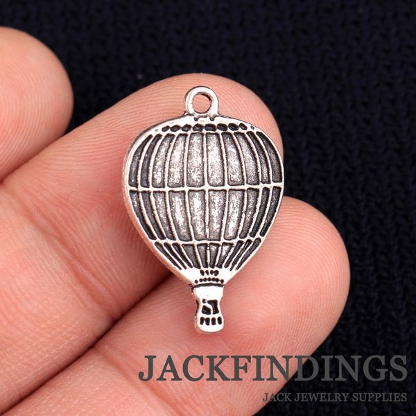 

wholesale-20pcs 24x16mm antique tibetan silver charms pendant wedding/decoration/bracelet necklace air balloon cmg0699, Bronze;silver