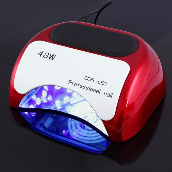 

wholesale- 48w nail dryer uv led lamp for nail polish uv gel fast dry ccfl led nail tools with automatic sensor salon beauty equipment