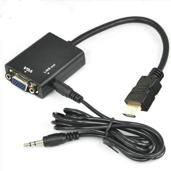 1080P HDMI Male to VGA Female Adapter Video Converter with HD Audio Output PC