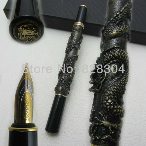 

wholesale-fountain pen jin hao gray dragon nice for office gift pen for ing