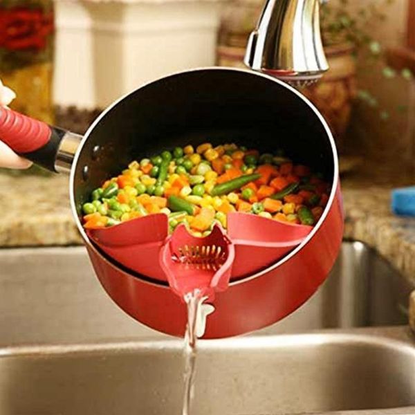 

isolator water gadget silpoura clip-on spout silicone soup funnel water deflector cooking tool houseware kitchen gadget tools