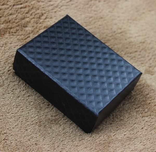 

[simple seven] classic black check pattern necklace box/8.5*6.5*3.5cm jewelry set packing/ trend pedant package/ gift ring carrying case, Black;white
