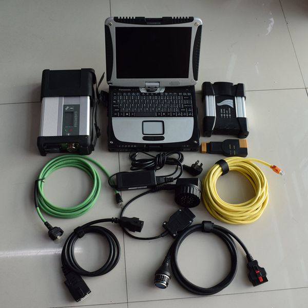 2in1 Super-Diagnosetool für BMW ICOM Next MB Star C5 Multiplexer SD Connect in CF-19 Toughbook 4G Laptop