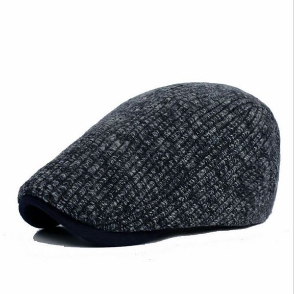 

оптовая продажа-2018 новый хлопок береты мужчины женщины зимний стиль gorras planas boinas плоские шапки casquette hat ht51157+35, Blue;gray