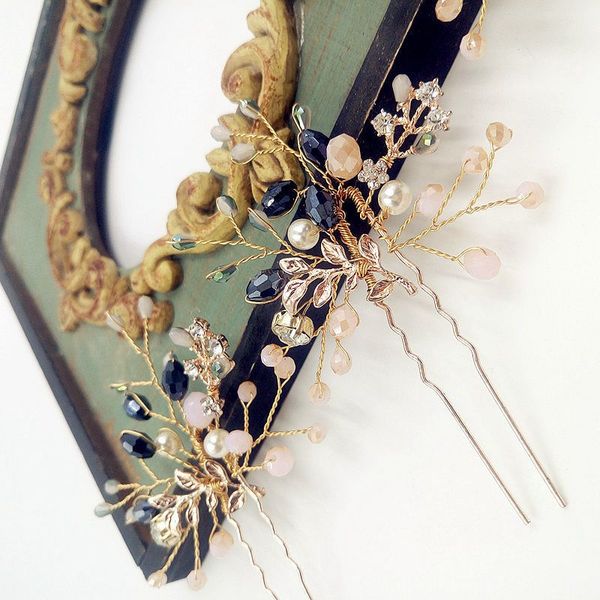 

3 piece a set of bridal hair clip inserted hair sticks vintage hair accessories wedding accessories h4614, Silver