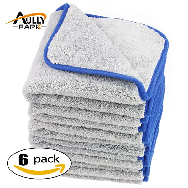 

wholesale- 6pcs 40cmx40cm 800gsm super thick plush microfiber car cleaning cloths car care microfibre wax polishing detailing towels