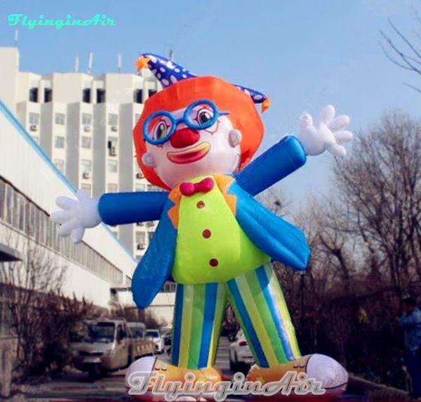 4m aufblasbare magische Marionette Werbung gezeigt aufblasbarer Clown mit Brille