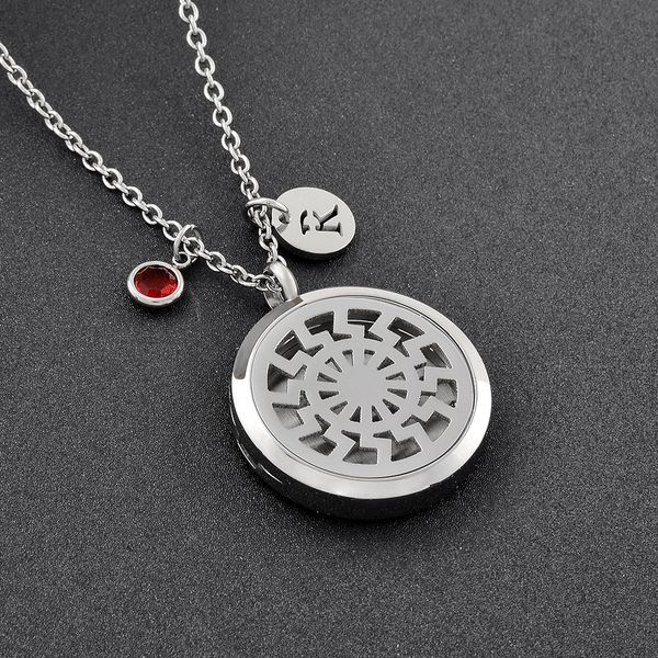 

ijpd0028 round stainless steel diffuser locket essential oil pendant necklace, Golden;silver