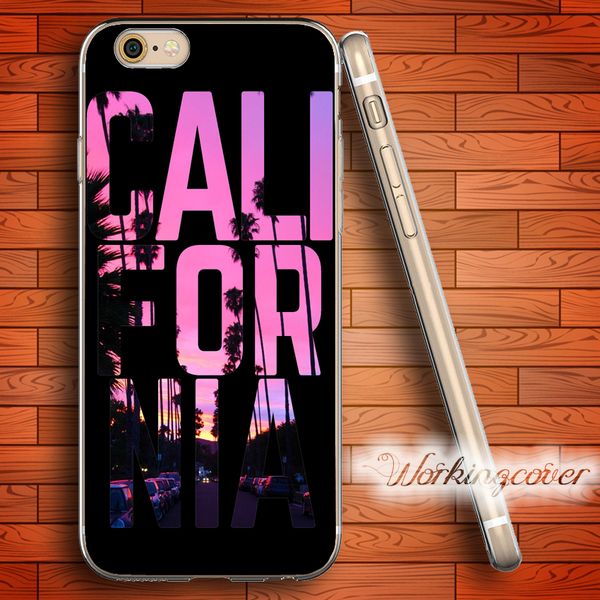 

coque california city soft clear tpu case for iphone 6 6s 7 plus 5s se 5 5c 4s 4 case silicone cover