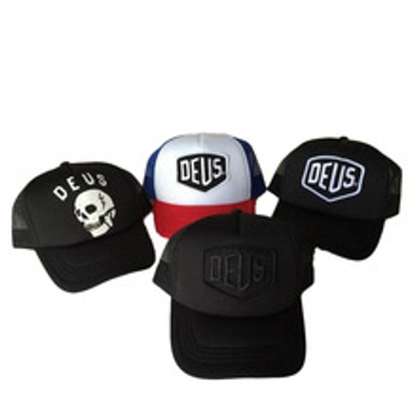 

Горячие продажи Deus Ex Machina Baylands дальнобойщик snapback шапки черный мотоциклы сетка бей