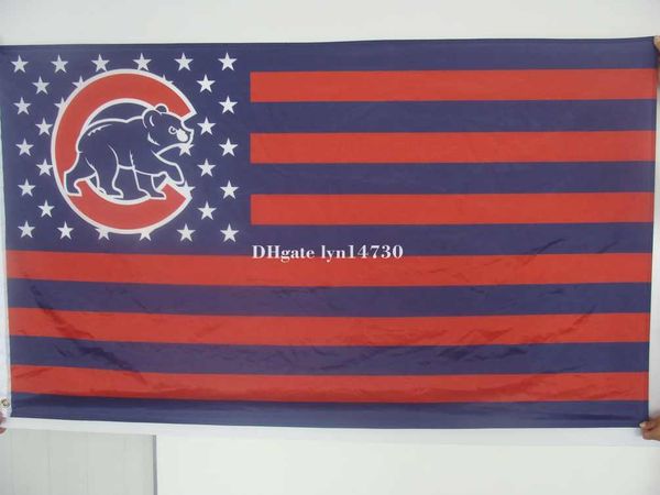 

cubs flag Baseball 150X90CM 3ftx5ft Banner 100D high-quality polyester flag
