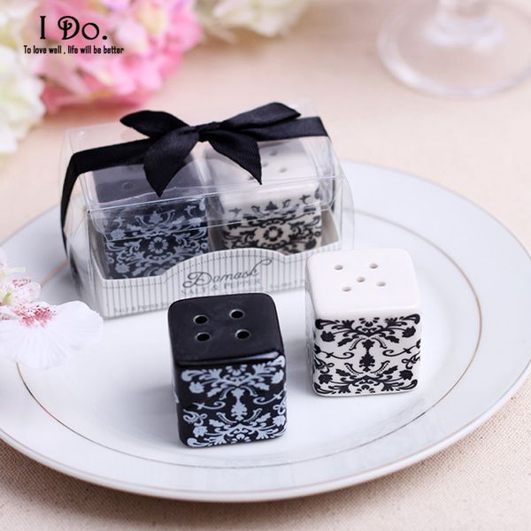 

wholesale- damask salt & pepper shaker wedding favors and gifts for guests souvenirs decoration event & party supplies