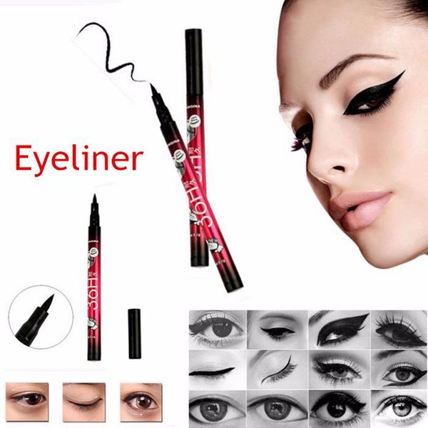

YANQINA 36H Makeup Eyeliner Pencil Waterproof Black Makeup Eyeliner Pen No Blooming Precision Liquid Eye liner 12pcs/set 300pcs OOA2260