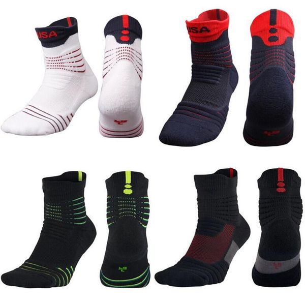 Herrensocken Momoleaf Neueste USA Professionelle Basketball Elite Anti-Rutsch-Anti-Scheuer-Fußball Fußball Laufen Sport Kompression Thermo-Frotteestrümpfe