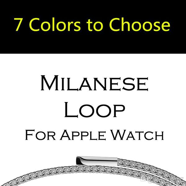 

Milanese Loop Strap & Link Bracelet Stainless Steel band For Apple Watch band 42/38mm 40/44mm Bracelet Belt mesh wristband for iwatch 4