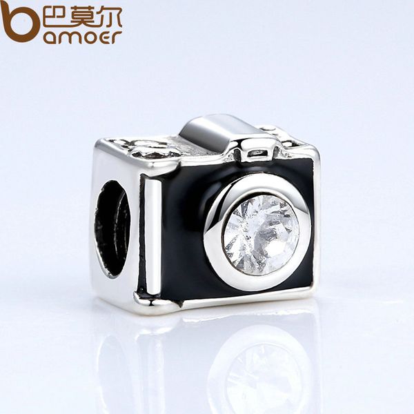

yizhan 2017 bamoer new brand diy 925 sterling silver camera charms fit bracelets jewelry makings pa5307, Golden