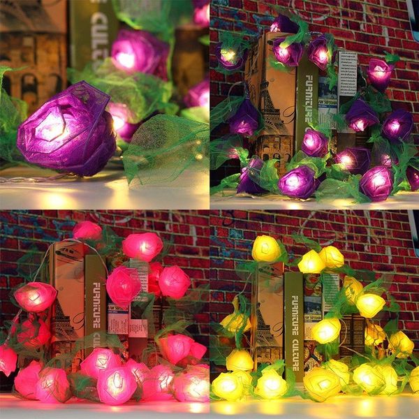 2019 3 Meter 20 Led String Lights Battery Power Rose Flower Fairy Light Wedding Bedroom Party Christmas Room Decor Lamps Dc4 5v From Lotmix 6 11