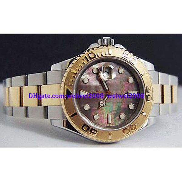 

luxury watch wrist watch new arrive mens 40mm 18kt gold ss tahitian mop index 16623, Slivery;brown