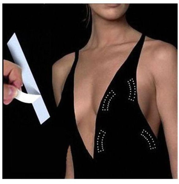 

lady body non exposure strip double sided no bra dress invisible fashion tapes 20pcs/pack 10packs/lot ing, Black;white