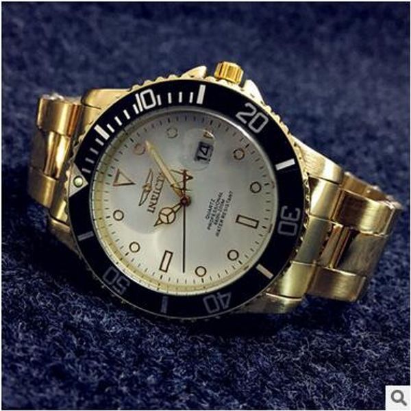 

automatic date luxury fashion men and women of the steel belt movement quartz clock men watch, Slivery;brown