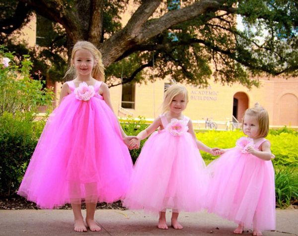 

2017 new flower girl dresses with flower communion party pageant dress for little girls kids/children dress for birthday wedding, White;blue